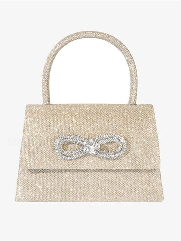 Polyester Solid Color Multi Carry Crystals Rhinestone Chain Evening Bags