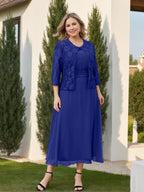 A-Line/Princess Plus Size Mother of the Bride Dresses with Applique & Jacket