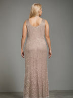 Sheath/Column Square Neck 3/4 Length Sleeves Floor-Length 2 Pieces Plus Size Mother of the Bride Dresses with Jacket