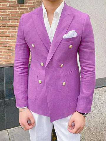 Men's Tailored Fit Single Breasted Two-buttons Blazer Jacket