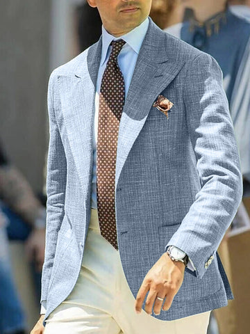 Men's Tailored Fit Single Breasted Two-buttons Blazer Jacket