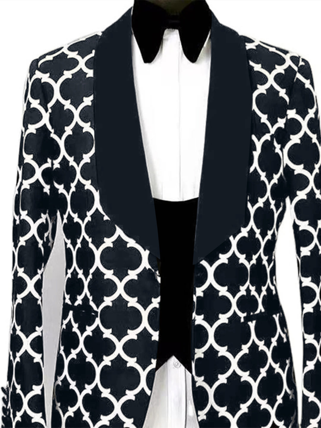 Men's Tailored Fit Checkered Single Breasted One-button Fashion Party Jacket