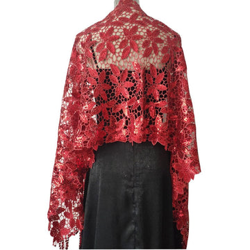 Women's Elegant Sun Protection Sleeveless Lace Wedding Wraps For Wedding Summer