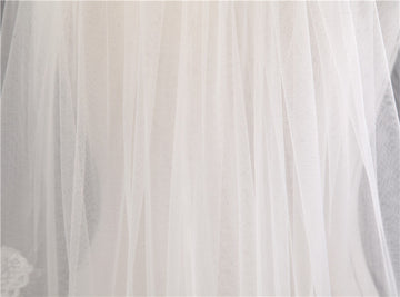 Two-tier Stylish Wedding Veil with Appliques
