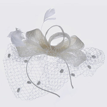 Fascinators Organza Polyester Party Evening Vintage Elegant With Feather Headpiece