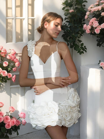 A-Line/Princess Sweetheart Sleeveless Short/Mini Homecoming Dresses with Layered Ruffles