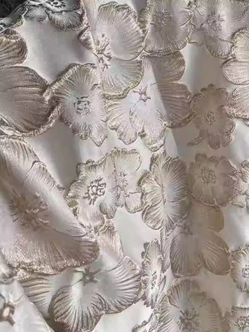 Sheath/Column Round Neck Floral Jacquard Cocktail Dresses Tea-Length Sleeveless Formal Dresses