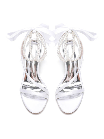 Women's Wedding Shoes Beadings High Heel Bridesmaid Shoes