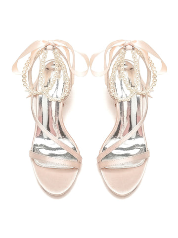 Women's Wedding Shoes Beadings High Heel Bridesmaid Shoes