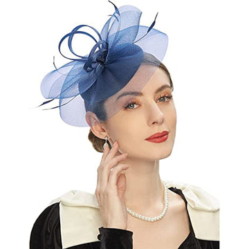 Unique Tulle Bow Hat Fascinators Cocktail Royal Astcot Flower Closed circle Hats