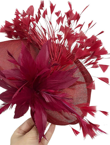 Classical Wedding Party Horse Race Ladies Day Retro Feather Hatwear/Fascinator