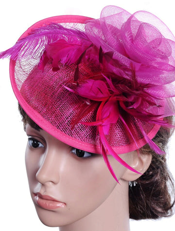 Women's Wedding Party Church Daily Feather Flower Headband Clip/Fascinator