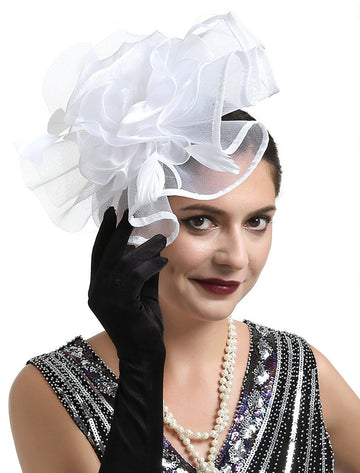 Retro Fascinator Tea Party Ladies Day Feather Minimalist Headpiece/Veil Hat