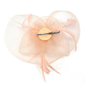 Women's Organza Fedora Hat Tea Party Horse Race Pure Color Headpiece/Veil Hat With Feather