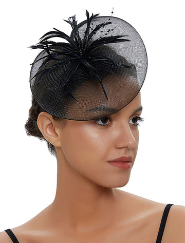 Fuchsia Cute Ladies Day Wedding Party Cocktail Feather Kentucky Derby Hat/Fascinator
