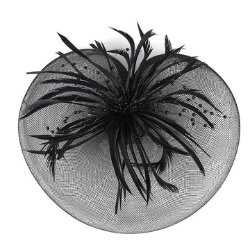 Fuchsia Cute Ladies Day Wedding Party Cocktail Feather Kentucky Derby Hat/Fascinator