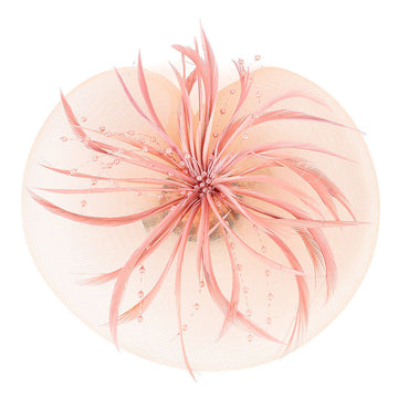 Fuchsia Cute Ladies Day Wedding Party Cocktail Feather Kentucky Derby Hat/Fascinator