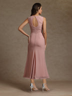Sheath/Column Crew Nevk Sleeveless Mother of the Bride Dresses with Sash