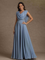 A-Line/Princess Boat Neck Sleeveless Mother of the Bride Dresses With Sequins