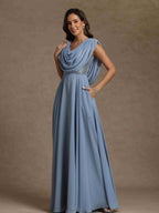 A-Line/Princess Boat Neck Sleeveless Mother of the Bride Dresses With Sequins