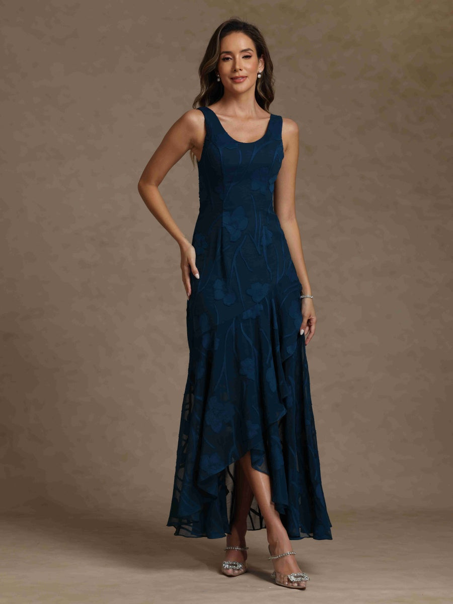 A-Line/Princess Scoop Sleeveless Mother of the Bride Dresses With Jacket & Lace