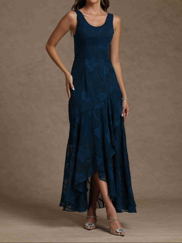 A-Line/Princess Scoop Sleeveless Mother of the Bride Dresses With Jacket & Lace