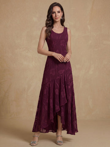 A-Line/Princess Scoop Sleeveless Mother of the Bride Dresses With Lace
