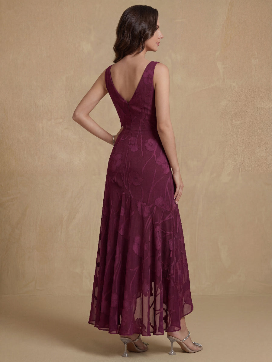 A-Line/Princess Scoop Sleeveless Mother of the Bride Dresses With Lace