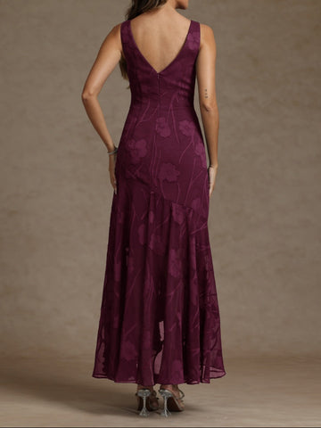 A-Line/Princess Scoop Sleeveless Mother of the Bride Dresses With Lace