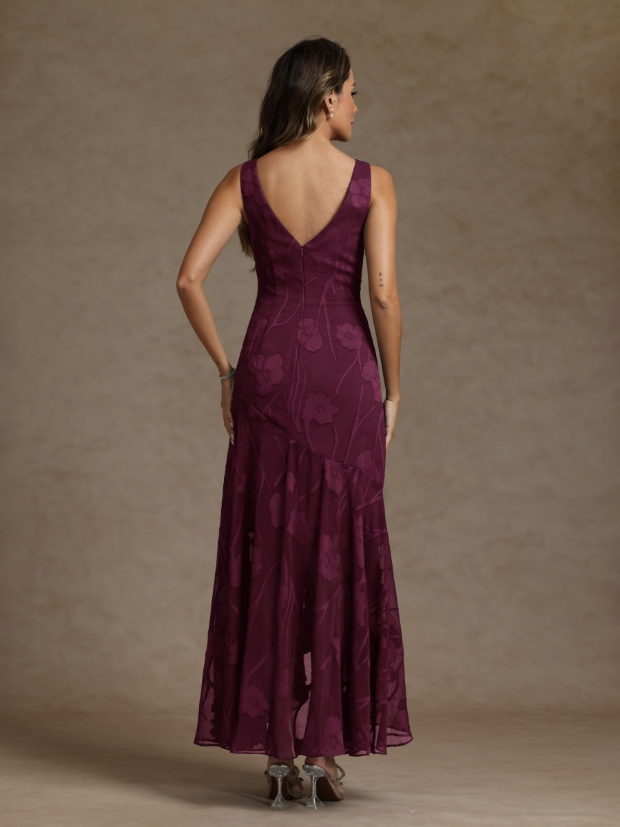 A-Line/Princess Scoop Sleeveless Mother of the Bride Dresses With Lace