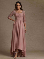 A-Line/Princess Sweetheart Half Sleeves Mother of the Bride Dresses With Lace
