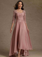 A-Line/Princess Sweetheart Half Sleeves Mother of the Bride Dresses With Lace