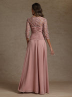 A-Line/Princess Sweetheart Half Sleeves Mother of the Bride Dresses With Lace