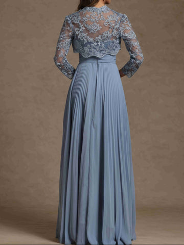 A-Line/Princess Sweetheart Long Sleeves Mother of the Bride Dresses With Applique