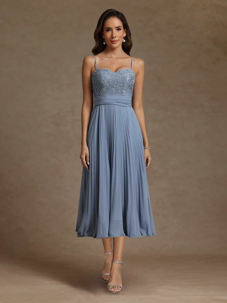 A-Line/Princess Sweetheart Long Sleeves Mother of the Bride Dresses With Applique