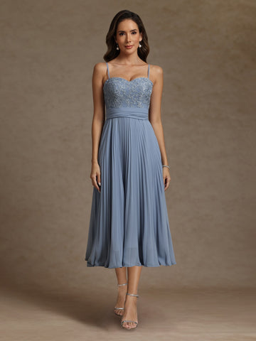 A-Line/Princess Sweetheart Long Sleeves Mother of the Bride Dresses With Applique