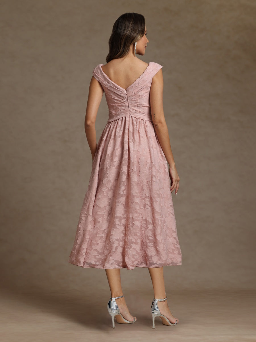 A-Line/Princess V-Neck Sleeveless Ruched Mother of the Bride Dresses