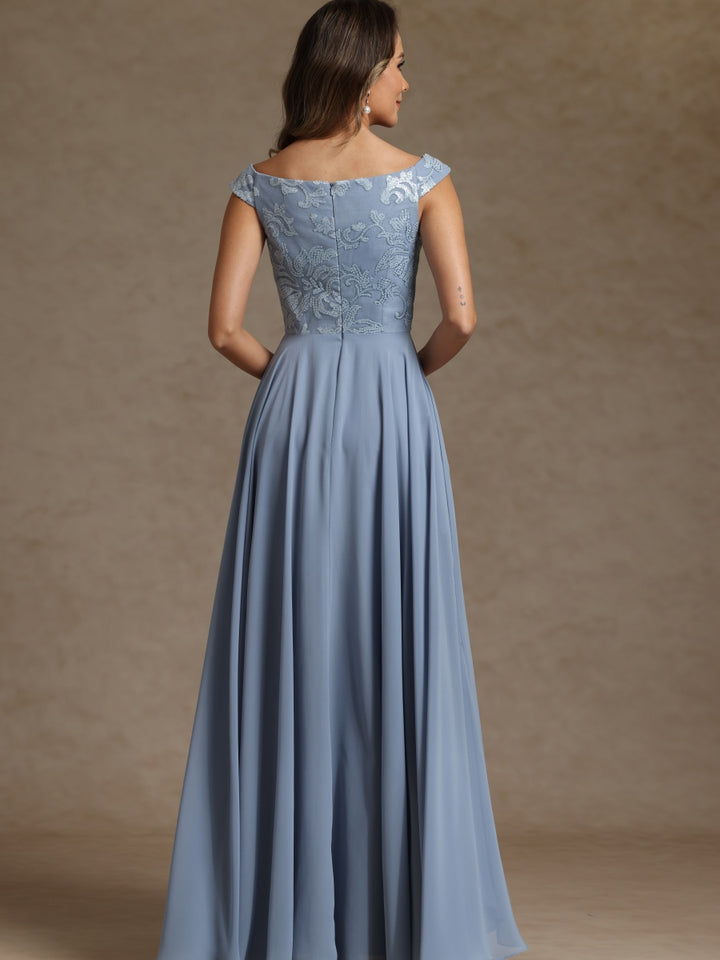 A-Line/Princess Crew Neck Sleeveless Mother of the Bride Dresses With Sequins