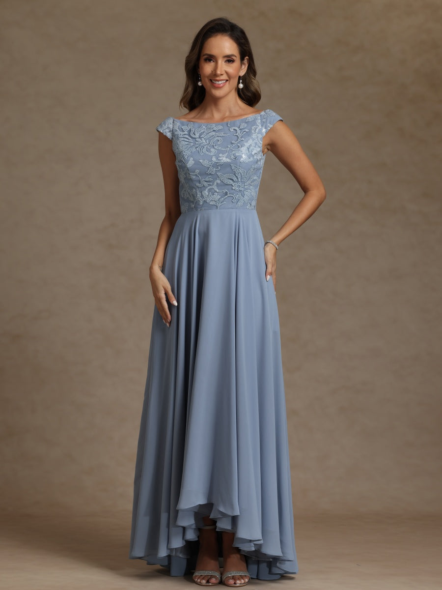 A-Line/Princess Crew Neck Sleeveless Mother of the Bride Dresses With Sequins