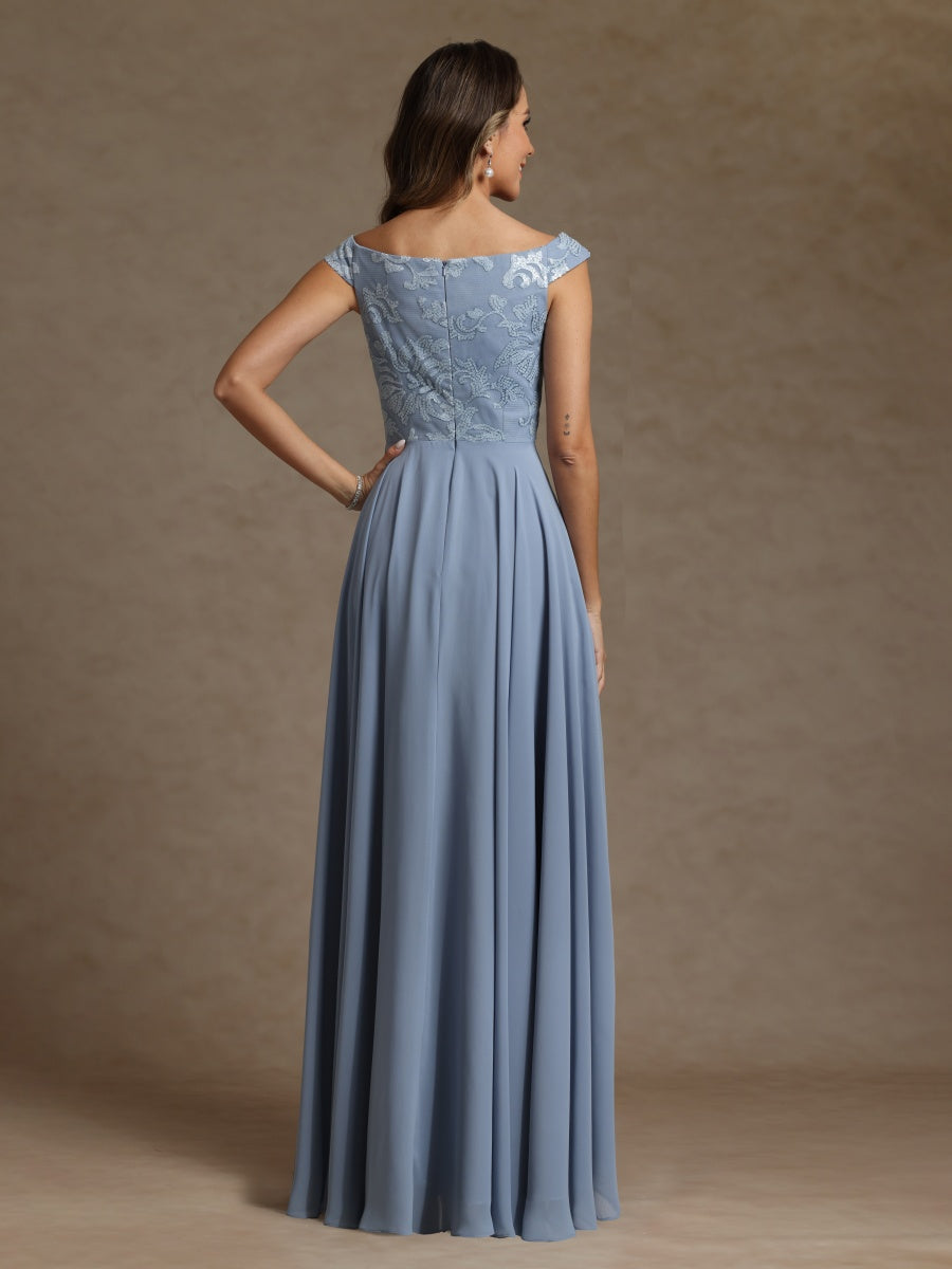 A-Line/Princess Crew Neck Sleeveless Mother of the Bride Dresses With Sequins