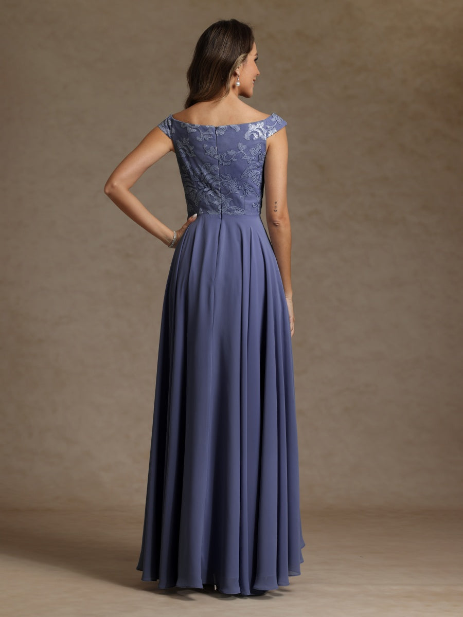 A-Line/Princess Crew Neck Sleeveless Mother of the Bride Dresses With Sequins