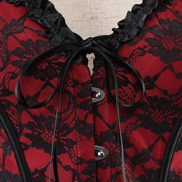Women‘s Sexy Push Up Lace Overbust Corsets for Wedding Party Birthday