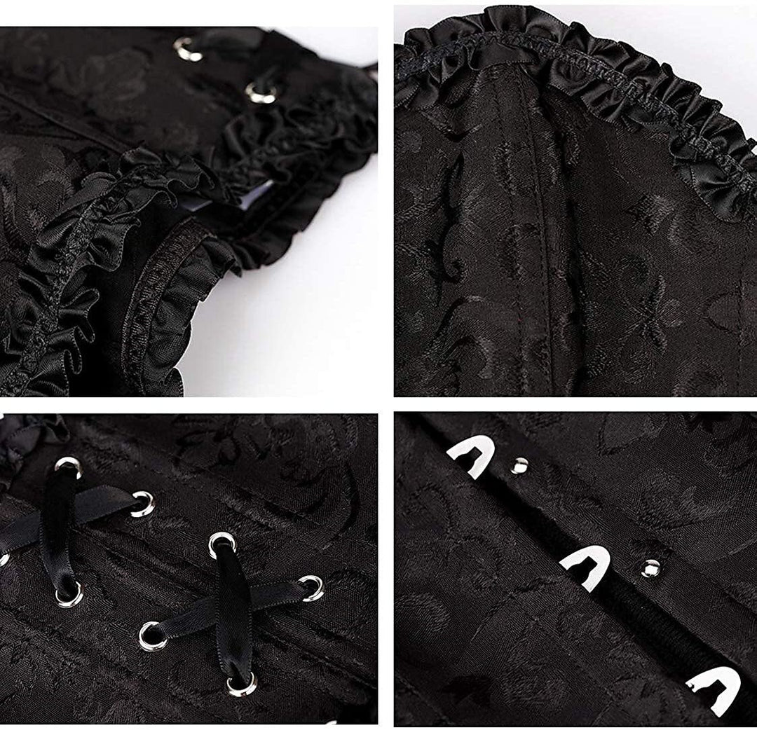 Women‘s Sexy Bavarian Push Up Lace Overbust Corsets for Wedding Party Birthday