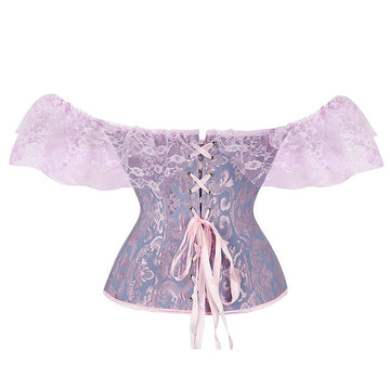 Women‘s Sexy Buckle Hook Push Up Lace Overbust Corsets for Wedding Party Birthday