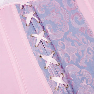 Women‘s Sexy Buckle Hook Push Up Lace Overbust Corsets for Wedding Party Birthday