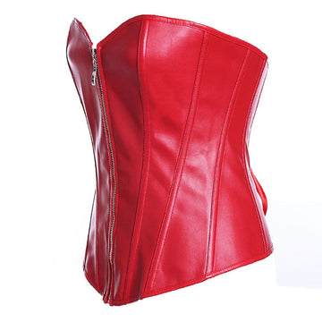 Women‘s Sexy Zipper Push Up Overbust Corsets for Wedding Party Birthday