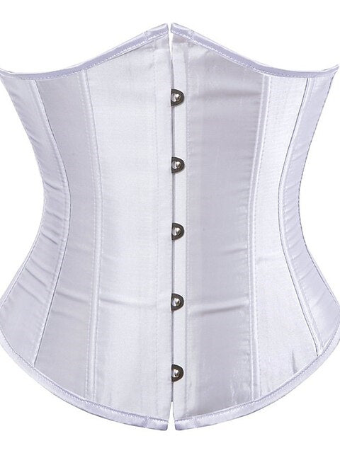 Women‘s Hook & Eye Tummy Control Push Up Jacquard Overbust Corsets for Wedding Party Birthday Halloween