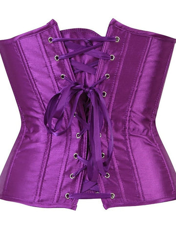 Women‘s Hook & Eye Tummy Control Push Up Jacquard Overbust Corsets for Wedding Party Birthday Halloween