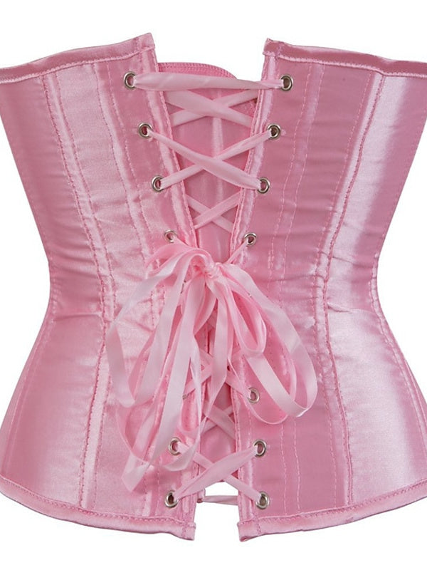 Women‘s Hook & Eye Tummy Control Push Up Jacquard Overbust Corsets for Wedding Party Birthday Halloween