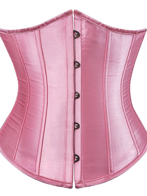 Women‘s Hook & Eye Tummy Control Push Up Jacquard Overbust Corsets for Wedding Party Birthday Halloween